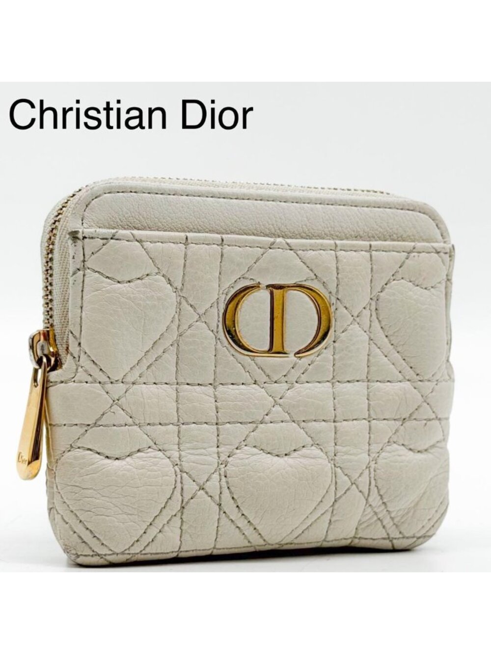 Dior CD Round Coin Purse Heart Fragment Case